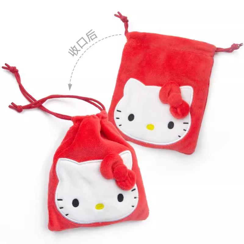Оригинальная Сумка-мешок Hello Kitty Kuromi Melody Cogimyun Кавайная Монетница Магазин Мелких Предметов Подарок Девочке на День Рождения