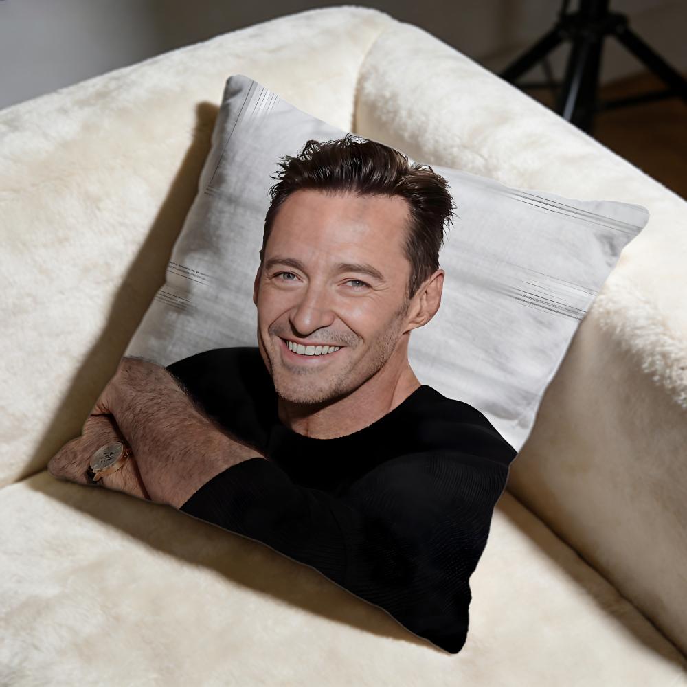 Popular HHugh Jackmanful Cushion Cover Soft Decorative Pillow Case Suitable for Bedroom Sofa Car Travel Use