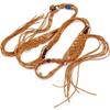 Hand-Woven Bohemian Waxed Cord Waist Chain - Retro Ethnic Tassel Style
