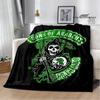 Плед Sons of Anarchy Ретро-принт Мягкий Теплый для Детей Идеальный Подарок на Пикник или День Рождения