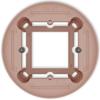 Single round surface-mounted box icon and mini salmon color 62PUO-1