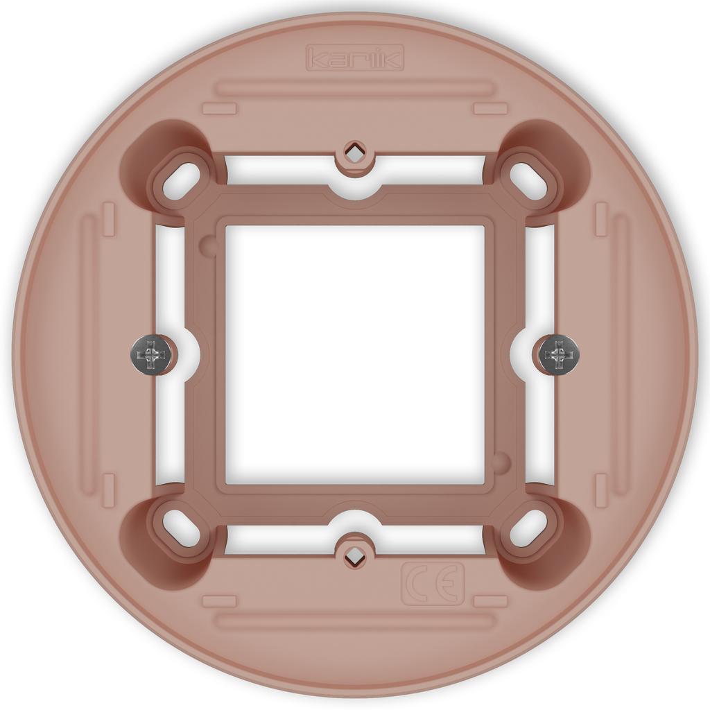 Single round surface-mounted box icon and mini salmon color 62PUO-1