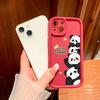Для iPhone 16 15 14 13 12 11 Pro Max XS Max XR X SE 8 7 мягкий силиконовый чехол с милым рисунком панды для защиты линз