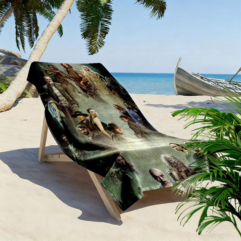 Survival Struggle Post-Apocalyptic World beach towel Outdoor camping beach swim Outdoor pool towel quick-drying swim towel Travel and vacation towels