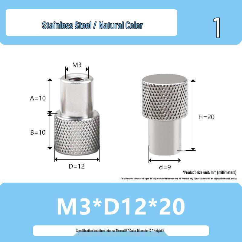 Ручная накатанная гайка из нержавеющей стали Hongkangming для M3-M12.
