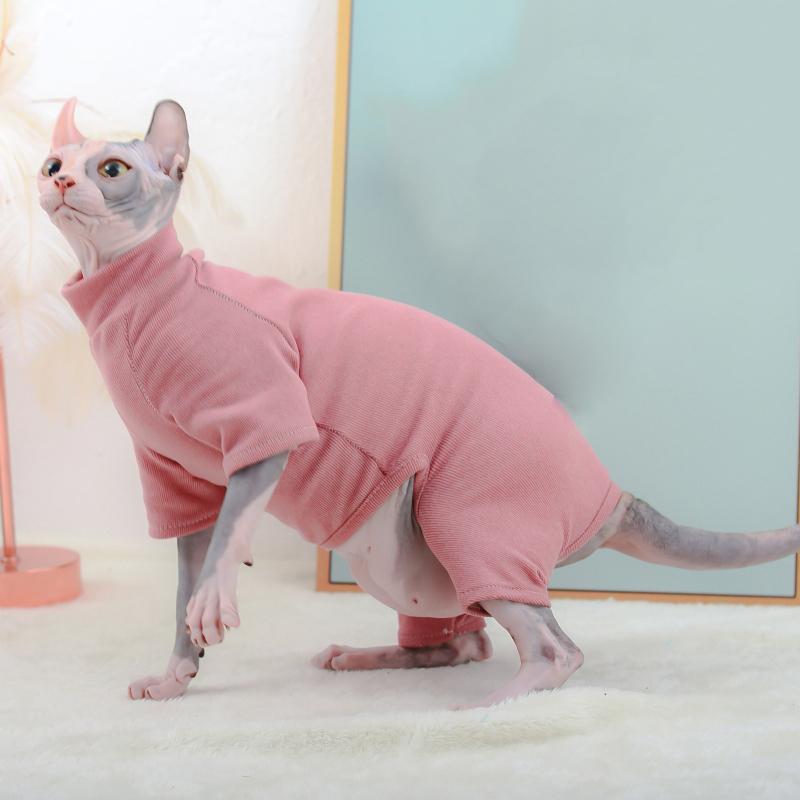 Cat Clothes Winter Warm Cotton Sphynx Cat Hoodies Fleece Sweatshirt Vest For Cats Sphinx Kitten Pajamas Clothes Cat Supplies