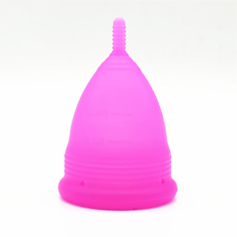 Женская портативная силиконовая менструальная чаша, женская менструальная чашка, спиральная ручка с заусенцами