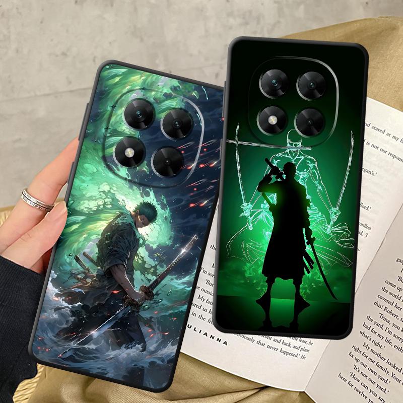 Крутой зеленый чехол Zoro из One Piece для Xiaomi Redmi Note 10S 9S 7 8 12s 13 14 Pro Plus 9 10 11 12 Pro 11s Черный мягкий чехол для телефона