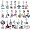 2022 925 Sterling Silver Romantic Girls Travel Charms Fit Original Fashion Bracelet Charm Necklace Trinket DIY Women Jewelry