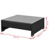7 Piece Garden Lounge Set with Sun Canopy Poly Rattan Black