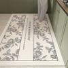 Rug for Kitchen Large Carpet Waterproof Floor Mat Pvc Leather Non-slip Foot Mats Oil-proof Flower Elegant Home Decoration Rugs