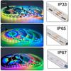 WS2811 Smart IC RGB LED Strip 30/60LEDs/M Individually Addressable LED Tape DC12V 24V Black/White PCB IP30 IP65 IP68 Waterproof
