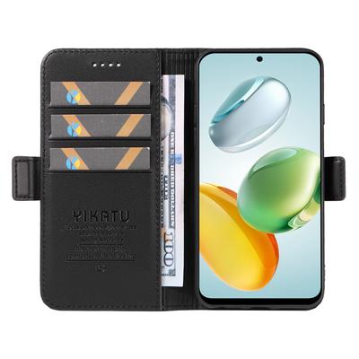 YIKATU YK-003 Чехол-кошелек с подставкой из кожи для Honor Play 60 Plus 5G/Play 9T/X7c 4G/200 Smart 5G