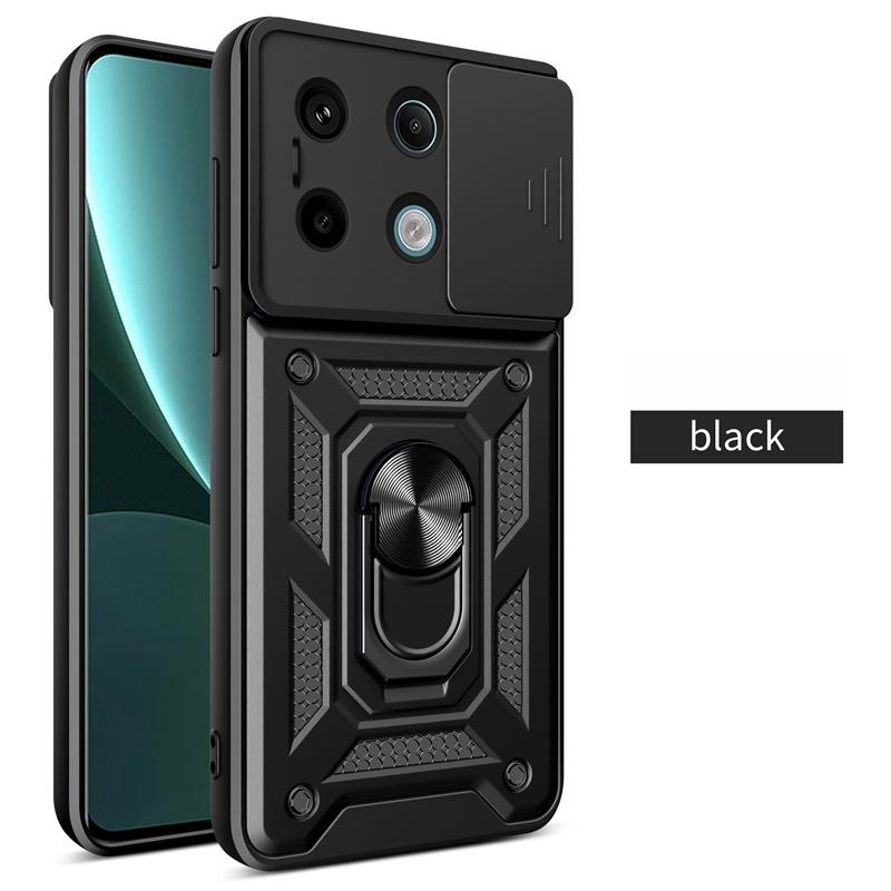 Для Xiaomi Redmi Note 13 Pro Чехол Slide Lens Armor Phone Case Для Redmi Note13 13Pro + Plus Автомобильный магнитный держатель Кольцо Задняя крышка