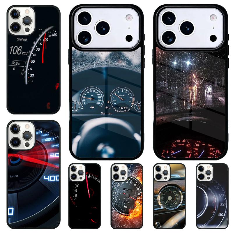 Car Speedometer Phone Case for iPhone 17 Air 16 15 11 12 14 13 Pro Max Shockproof Cover