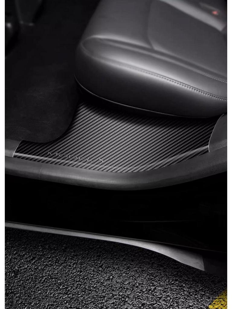 Tesla Model Y Carbon Fiber Rear Door Sill Protectors