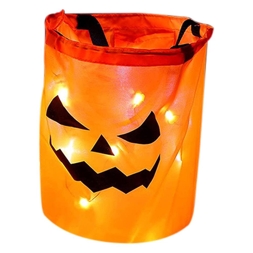 Candy Storage Bucke Halloween Trick or Treat Bags Thanksgiving Gift Basket Halloween Candy Bag