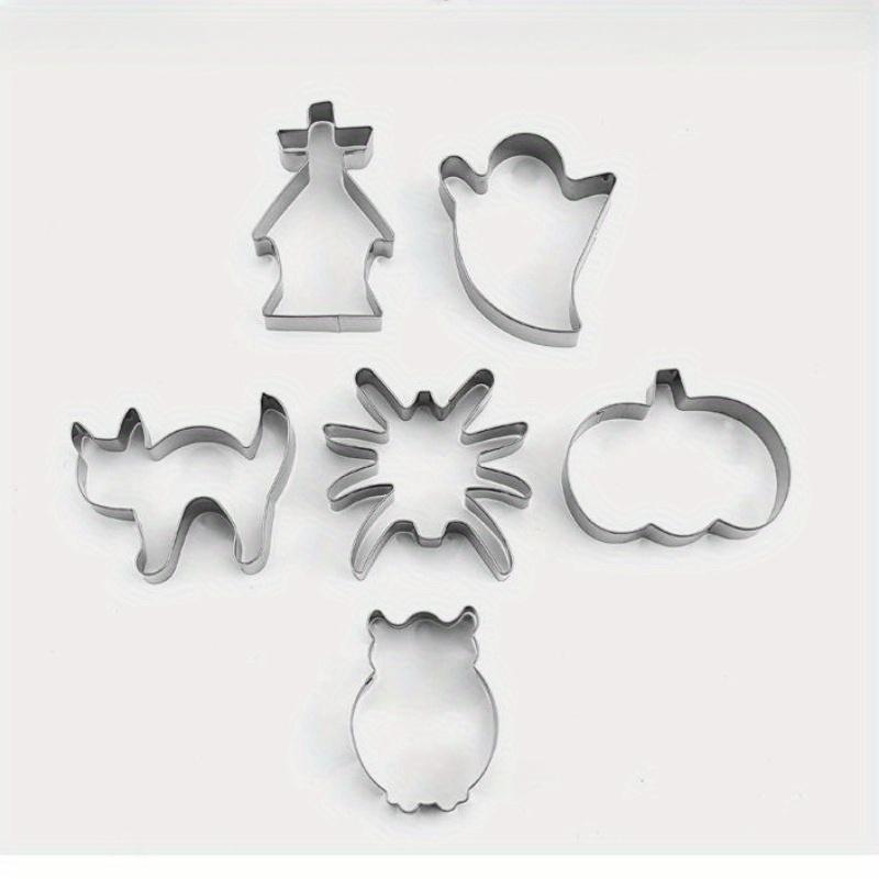 12 шт., Формочки для печенья на Хэллоуин, Форма для конфет из нержавеющей стали, Формочки для шоколада Формы для украшения тортов Инструменты для выпечки Кухонные гаджеты, Кухонные принадлежности