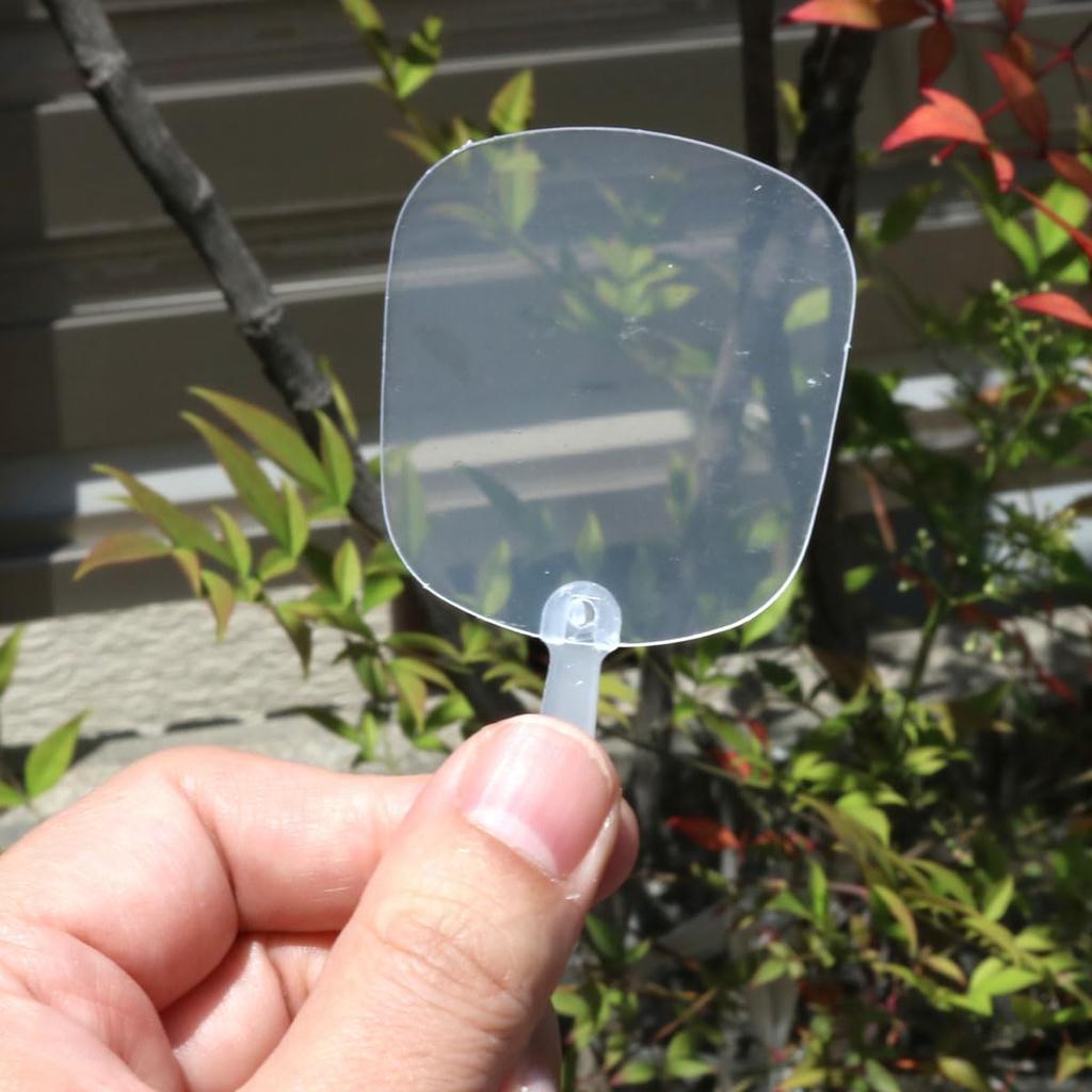 Berkut Set of Mini Uchiwa Extra Assembly Perfect for Live Product 50-Piece Fans, Small, Palm-Sized, Plastic, Transparent, Required, Cute, Cool,