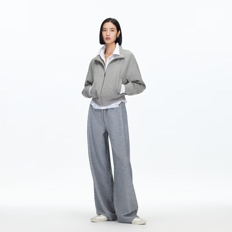 VEROMODA Women's 2025 Autumn Cotton Blend Stand Collar Sweatshirt