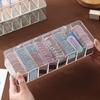 Contact Lenses Storage Box Transparent Design 12 Compartments Large Capacity Dustproof Contact Lenses Organizer Portable Case