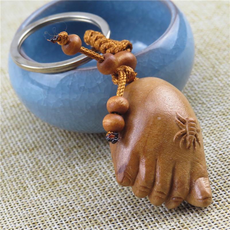 Брелок-подвеска в виде тыквы Pixiu из красного дерева с 3D-резьбой