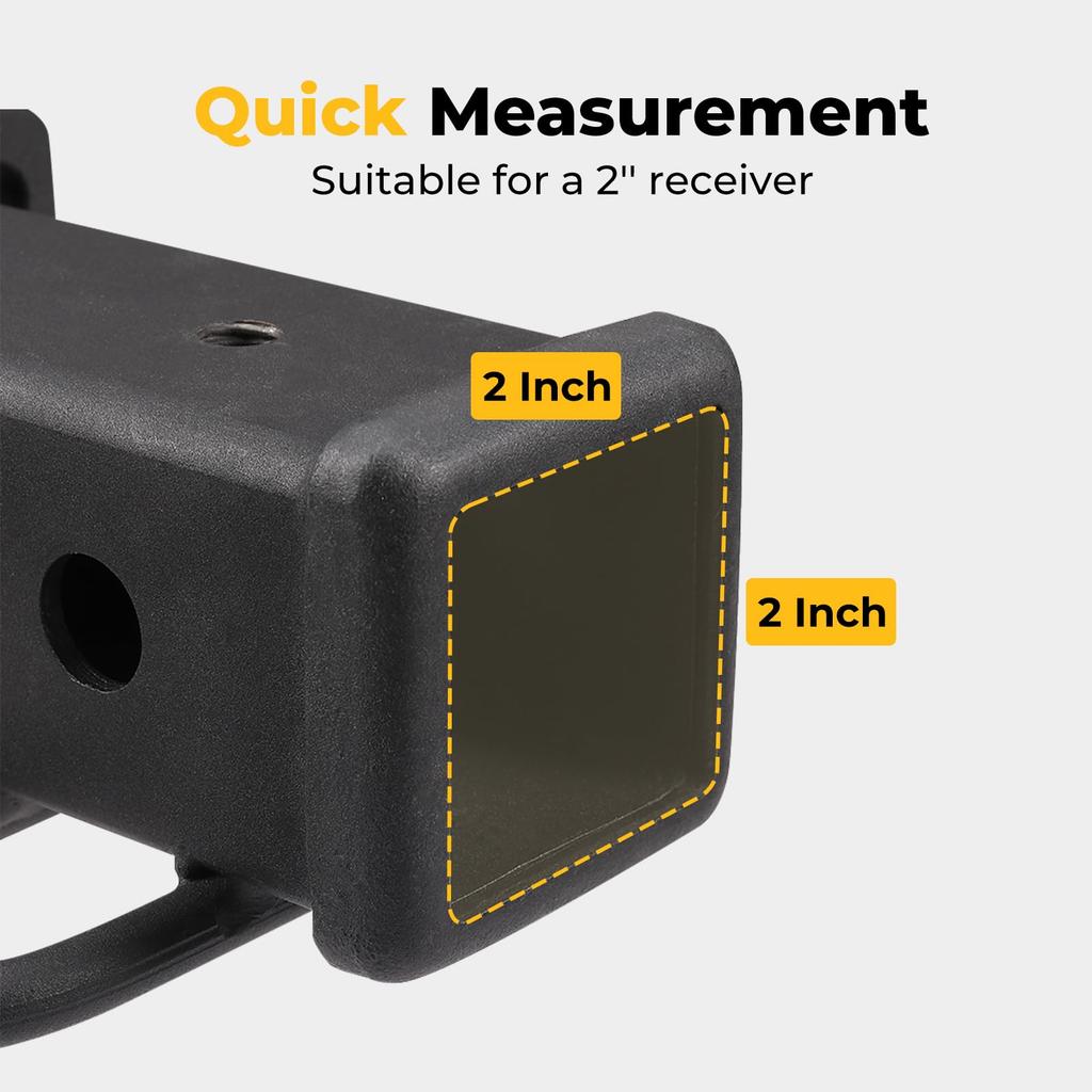 2 Inch Trailer Hitch Cover Tube Cover Plug Cap Rubber Fits 2 Inch Receivers Class 3 4 5 for Toyota Ford Jeep Chevrolet Nissan