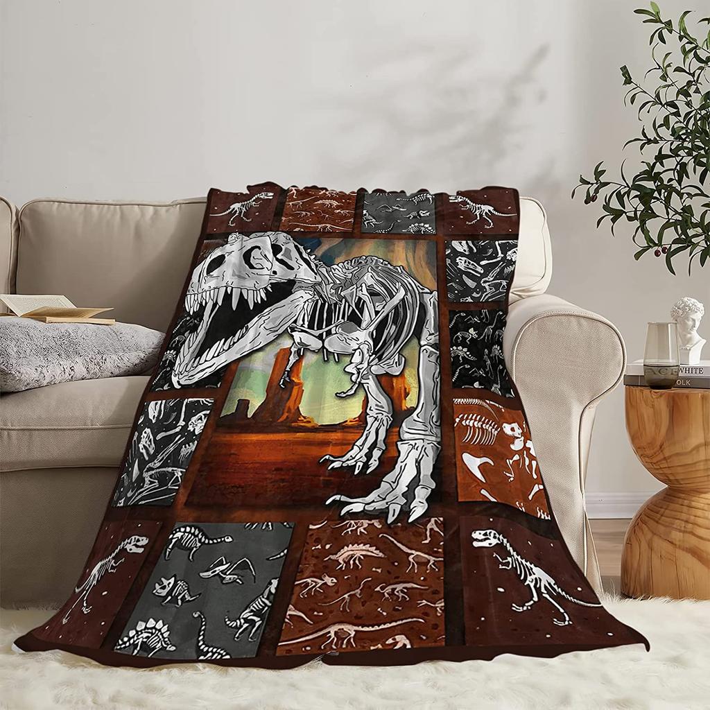 Одеяло с динозавром для мальчиков, детское мягкое плюшевое одеяло с рисунком Дино для малышей, дорожные одеяла с милым принтом для девочек, диван-кровать