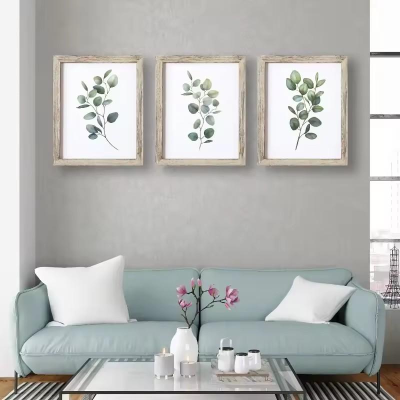 Акварельные листья зеленые постеры ботанические эвкалиптовые принты холст картины настенные художественные картины для гостиной украшения дома