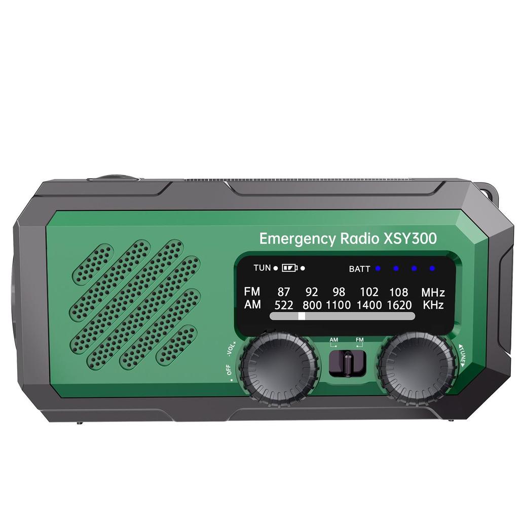 XSY300 Emergency Radio: Solar, USB, and Hand-Crank Powered Mini Outdoor Flashlight