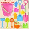 Beach Toys Set for Kids Toddlers Girls Sandcastle Sand Bucket Shovels Animal Sand Molds Travel Sand Toys for Beach Sandbox Toys