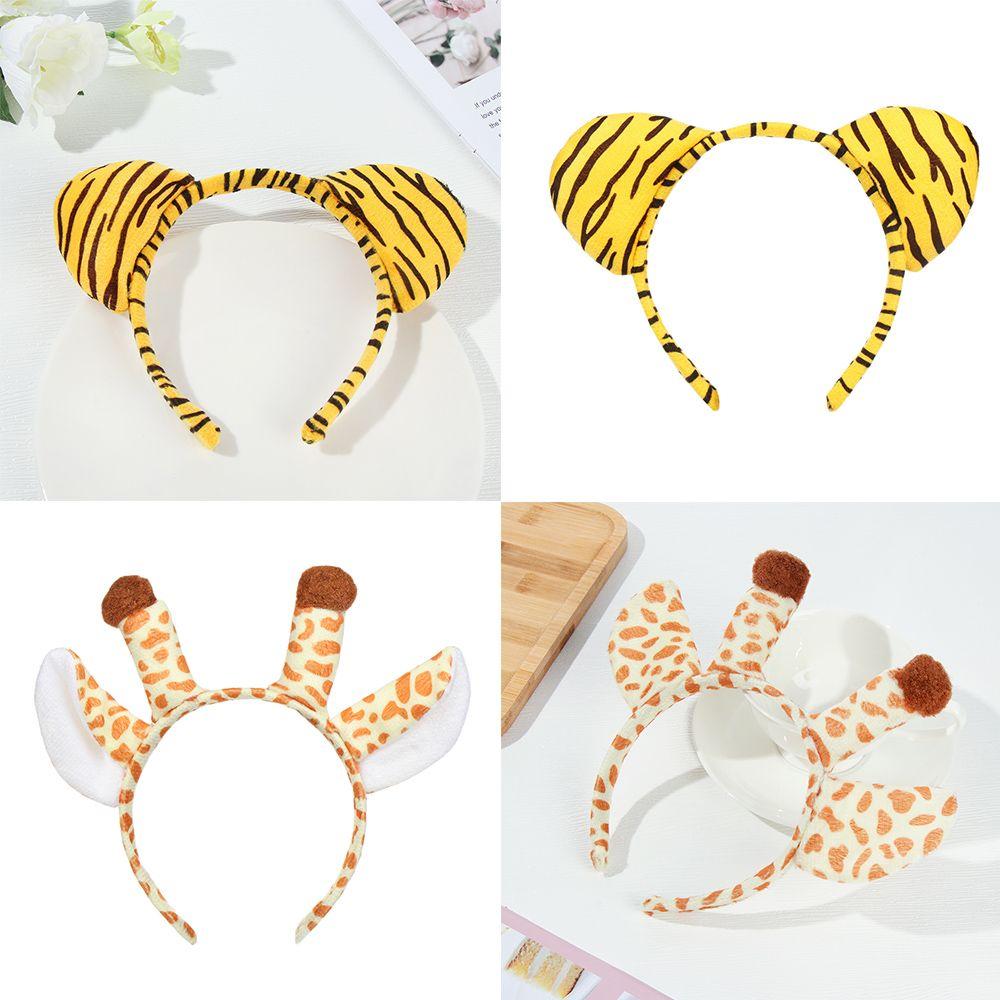 Theme Party Cosplay Cartoon Dog Zebra Hair Band Animals Ears Headband Party Supply Hair Accessories