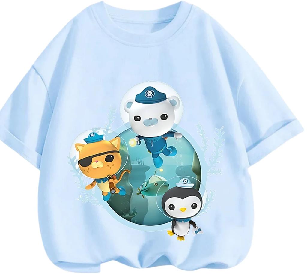 Hot Selling Kids T Shirt Octonauts Cute Design Soft Comfy School Wear Boys Girls Summer Outdoor Casual Clothing