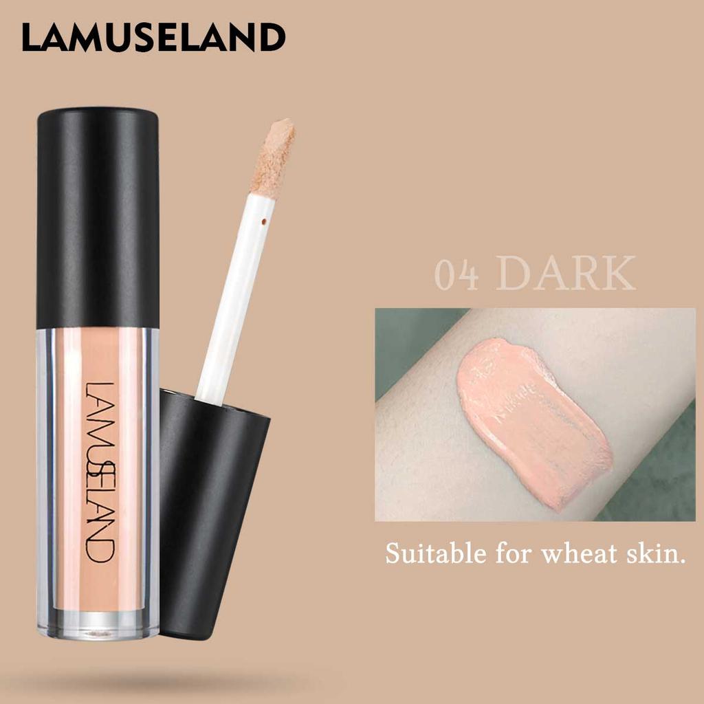 LAMUSELAND 4 Colors Liquid Concealer Facial Beauty Face Makeup Cosmetic Hide The Blemish