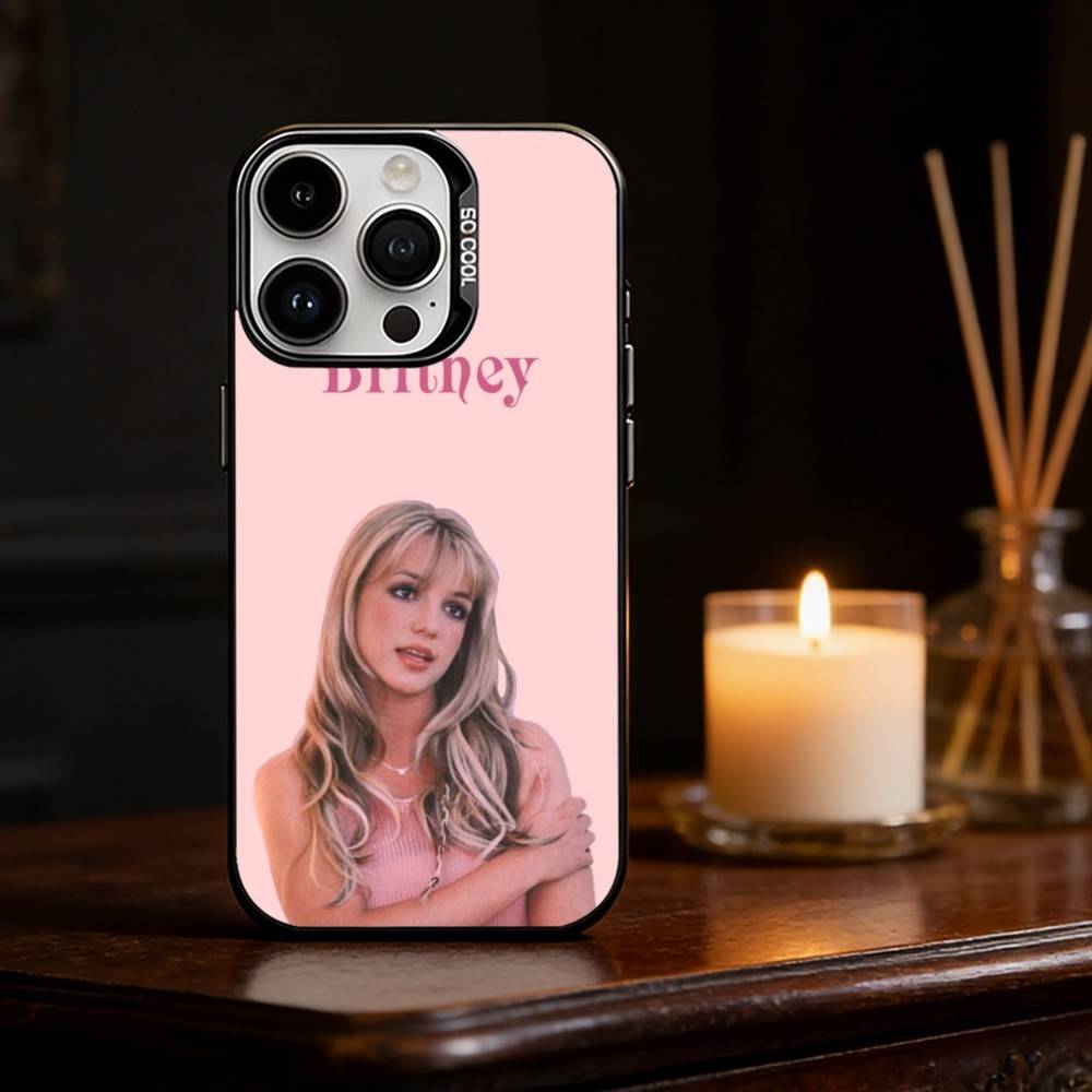 B-Britney SINGER S-Spears Чехол для телефона Цвет Серебряная Ракушка Для IPhone 17 16 15 14 13 12 11 Pro Max Plus