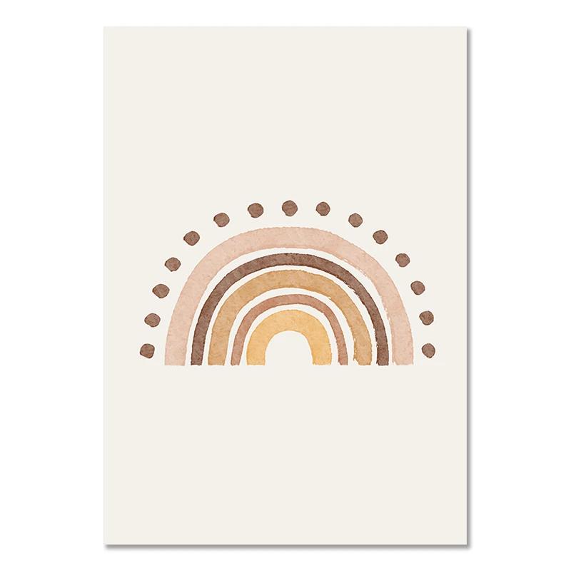 Nursery Wall Posters Sun Rainbow Canvas Painting Alphabet Print Number Poster Nordic Wall Art Pictures for Kids Room ati