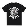 Сертифицированная футболка 'Gym Rat' Pump Cover Фитнес Мышь Унисекс Одежда Графические Футболки Унисекс Хлопок Большемерные Футболки с коротким рукавом
