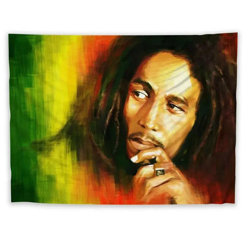 VIKAMA Bob Marley ReggaeStyle Art Tapestry Decorative Tapestry For Bedroom Headboards Music Studios Or Trendy Living Rooms