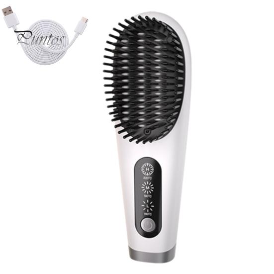 Портативный выпрямитель для волос, 3 температуры, быстрый нагрев, USB аккумулятор, отрицательные ионы, горячая щетка, электрическая расческа для укладки вьющихся волос