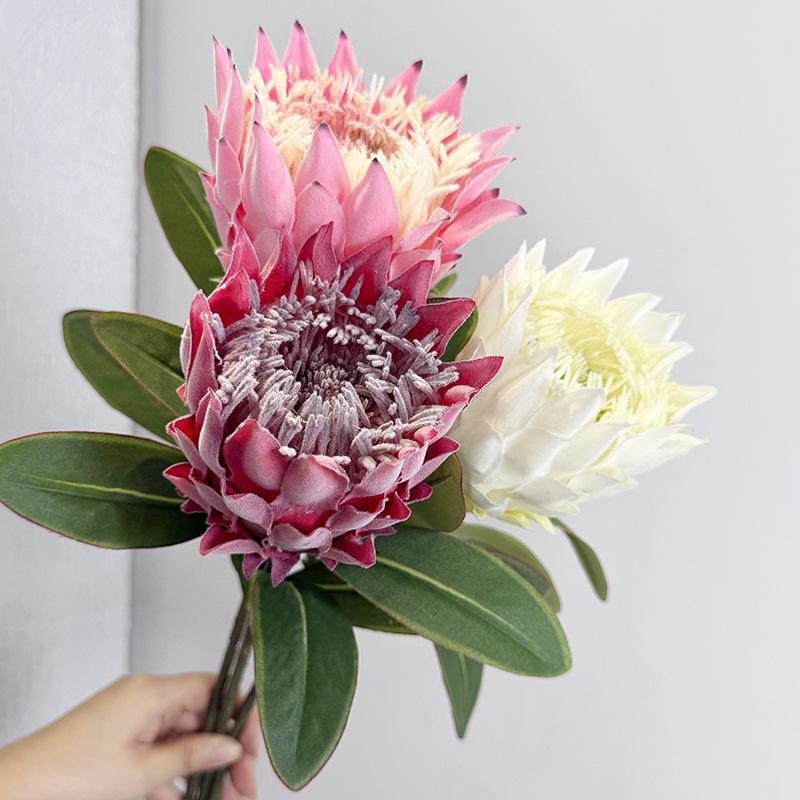 Большой искусственный цветок артишока Декорация Высококачественный имитированный цветок Императора Южноафриканский цветок Бодхи Свадебные Домашние Декоры