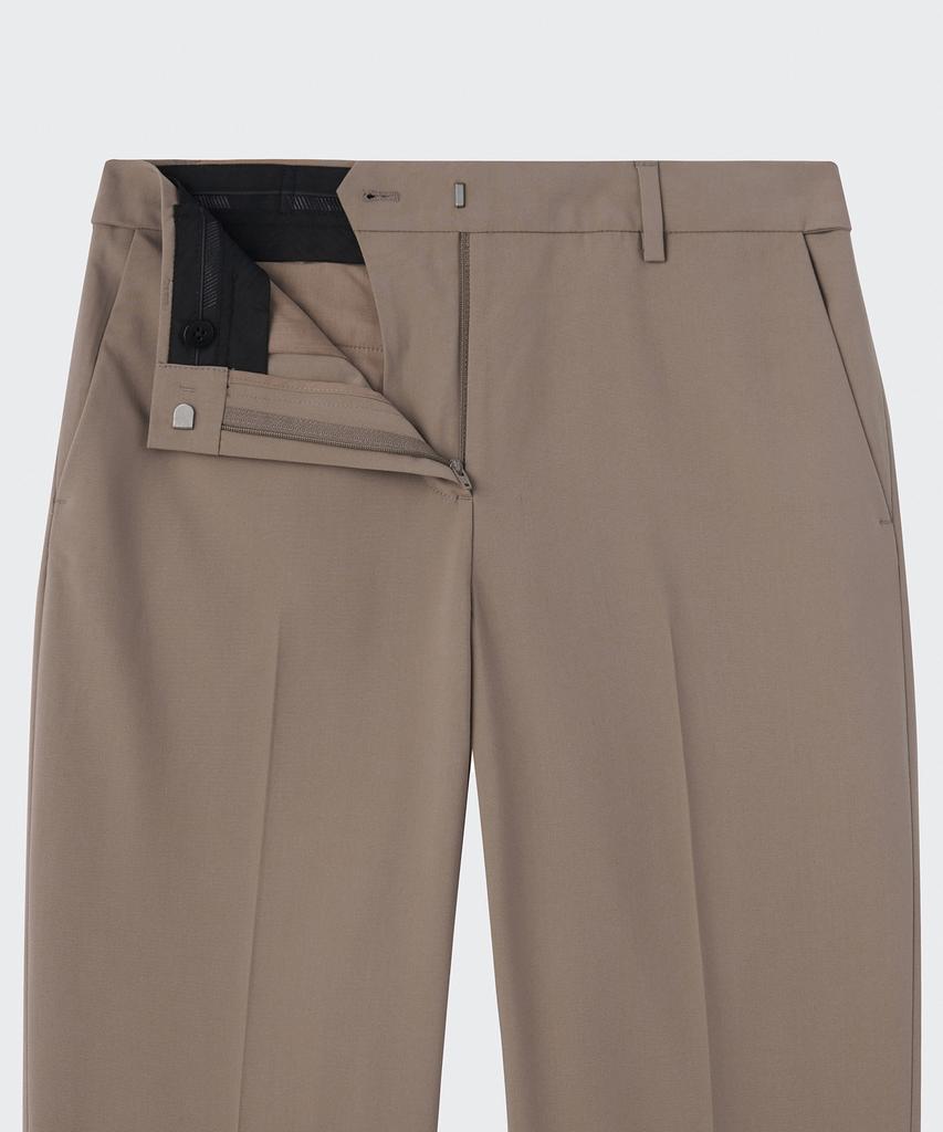 MUSINSA STANDARD WOMAN [Cooltandard] Women'S Loose Flare Hidden Banding Slacks [Dusty Beige]