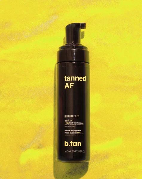 B.Tan Tanned Af Self-Tanning Mousse In 1 Hour, Darkest 200