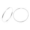 [M8971] - Серебряные серьги-кольца «Простота» серебро (родиевое покрытие) - 65х2 мм