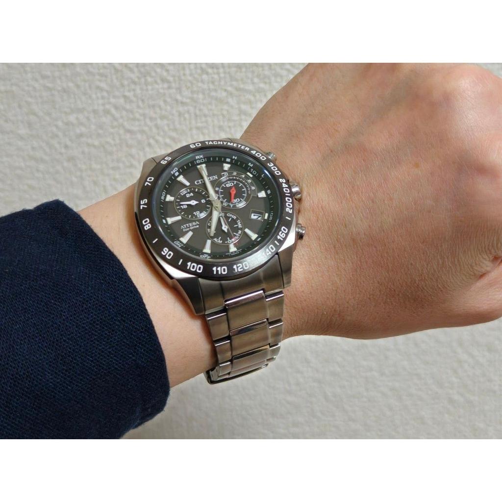 Б/у Кварцевые Аналоговые Часы CITIZEN E610-T016251 ATTESA Солнечные Радиоуправляемые Eco Drive Хронограф