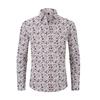Мужская рубашка больших размеров с принтом, с длинным рукавом, на пуговицах
