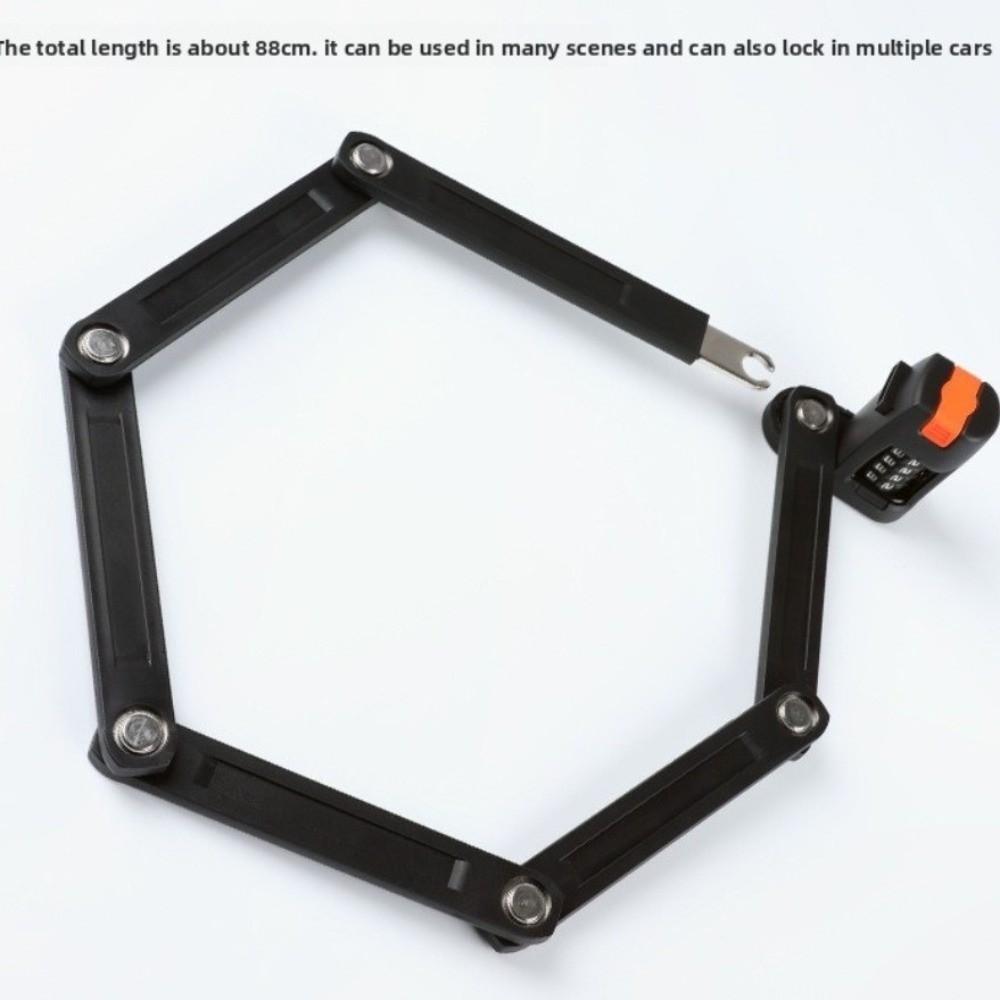 Portable Cycling Folding Lock Alloy Steel Bike Combination Lock Bicycle Accessories