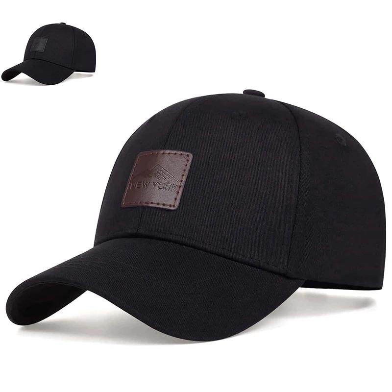 Baseball Label Leather York New Brand Latest Fresh Neutral Gender Women Men For Caps Adjustable Casual Hats Spring And Autumn Outdoor Sunscreen