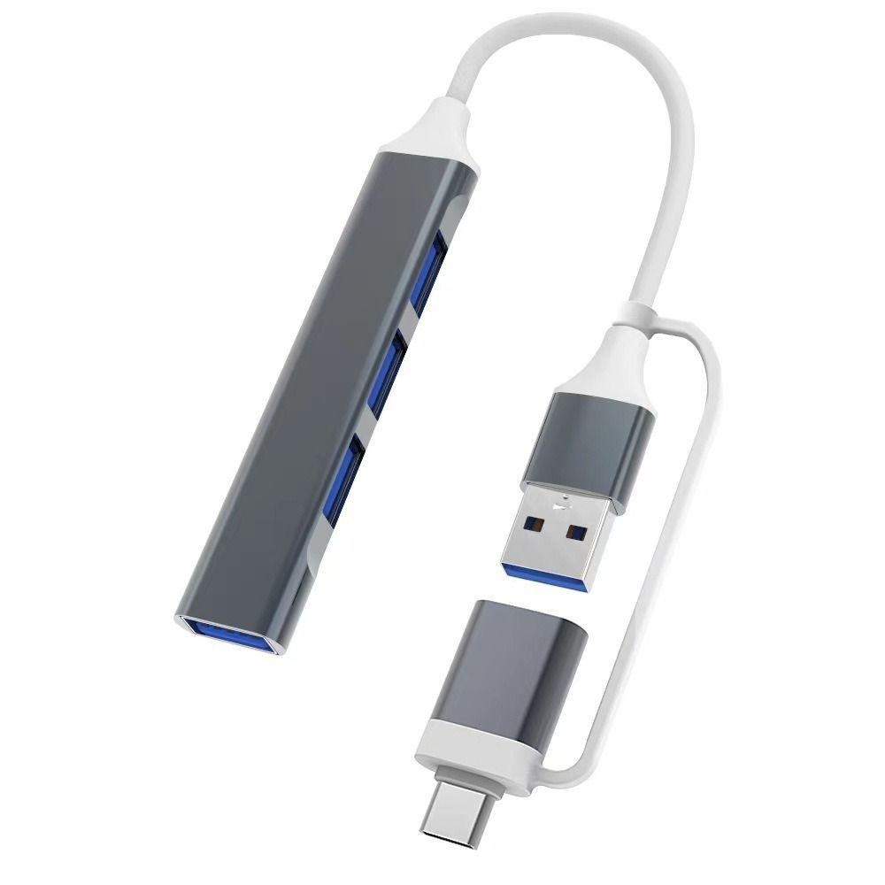 Aluminium Alloy USB-C HUB 4 IN 1 USB 3.0 Docking Station Universal Type-C Splitter  U Disk