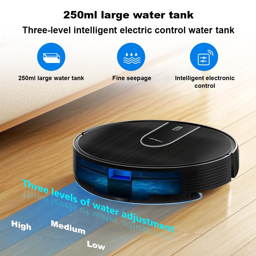 LIECTROUX Робот-пылесос N7S-U с управлением через приложение Mop, подметанием HomeCleaning, навигацией по карте, 4000 Па
