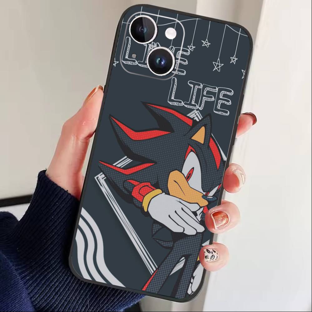G-Shadow the Hedgehog Phone Case For iPhone17,16,15,14,13,12 Plus,Max Soft Silicone Black Cover